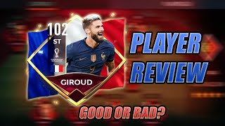 😳TESTING 102 GIROUD WORLD CUP FIFA MOBILE 22 PLAYER REVIEW [upl. by Orman]