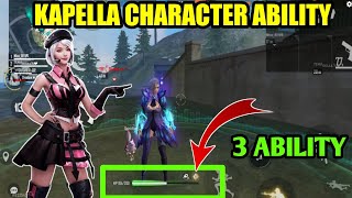 KAPELLA CHARACTER ABILITY  FREE FIRE KAPELLA CHARACTER ABILITY  KAPELLA FREE FIRE ABILITY [upl. by Ynohtnaluap]