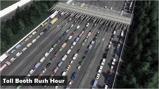 Rush Hour traffic at the Toll Booths  Cities Skylines Custom Builds [upl. by Patrica544]