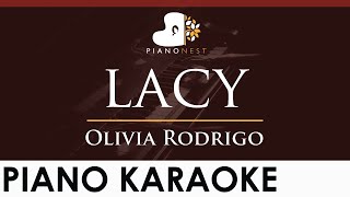 Olivia Rodrigo  lacy  HIGHER Key Piano Karaoke Instrumental [upl. by Tutto]