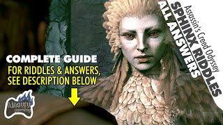 ALL ANSWERS to Sphinx Riddles Complete Guide  Awaken the Myth  Assassins Creed Odyssey [upl. by Icaj]