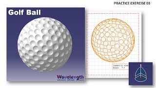 Golf Ball Design in Catia  Catia V5 Part Design Exercise  Practice Exercise 03 [upl. by Sivatco596]