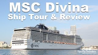 MSC Divina Ship Tour Sailing Caribbean cruises out of Port Miami [upl. by Dodson]