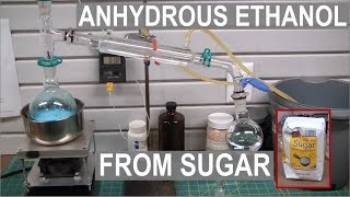 How to Make Anhydrous Ethanol From Table Sugar  ElementalMaker [upl. by Ydrah371]