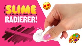 SLIME RADIERGUMMI selber machen DIY SCHLEIM Radierer basteln Deutsch German [upl. by Roehm]