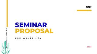 Prosedur Seminar Proposal Tesis S2 Pendidikan Kimia UNY 2023 [upl. by Hammond]