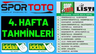 SPOR TOTO 4 HAFTA TAHMİNLERİ  futbol yorum taktik maç banko kupon iddaa oran bahis analiz canlı [upl. by Nezam671]