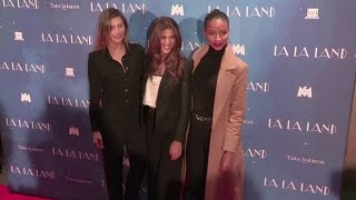 Miss France 2015 Miss France 2016 Iris Mittenaere and Miss France 2014 at the La La Land Premiere [upl. by Shreeves]