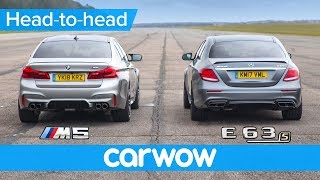 New BMW M5 vs MercedesAMG E63 S  DRAG RACE ROLLING RACE amp BRAKE TEST [upl. by Adnoel]