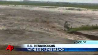 Raw Video River Levee Crumbles on Camera [upl. by Samaj]