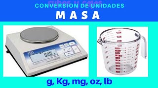 Masa  ¿Cómo se convierte a Kilogramos miligramos microgramos Gramos Onzas libras [upl. by Westland801]