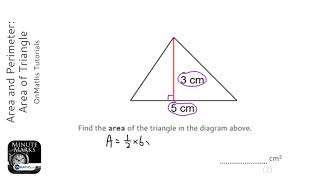 Area and Perimeter Area of Triangle Grade 3  OnMaths GCSE Maths Revision [upl. by Artkele623]