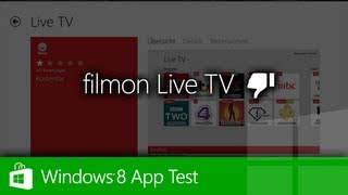 WINDOWS 8 APP TEST  filmon Live TV  Die Mogelpackung [upl. by Blinny]