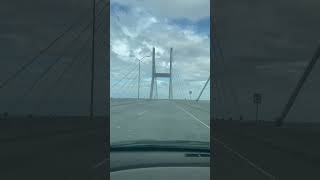 Crossing the Talmadge Memorial Bridge in Savannah GA bridge beversfamilyadventures2577 [upl. by Arreik]