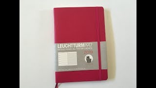 Leuchtturm 1917 Weekly Planner Notebook Review Pros Cons and Pen Test [upl. by Lucho235]