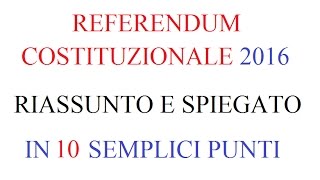 Referendum Costituzionale spiegazione [upl. by Sillert]