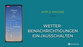 WetterBenachrichtigungen einausschalten  Apple iPhone iOS 15 [upl. by Malloch]