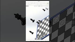 Design a Chessboard amp Assemble Pieces in SolidWorks Fast Tutorial ♟️ solidworks3d [upl. by Anned]