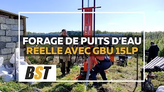 Forage de puits deau réelle avec GBU 15LP [upl. by Hamaso751]