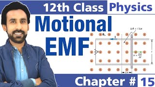 Motional EMF in URDU Hindi  12th Class Physics  Chapter 15 [upl. by Loren]