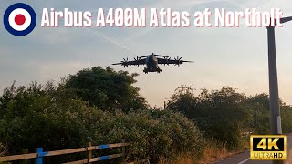 Airbus A400M Atlas lands at RAF Northolt [upl. by Nairda323]