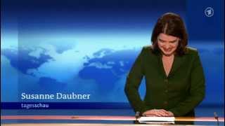 ★PANNE★ TagesschauSprecherin Susanne Daubner lacht schweigt und gähnt [upl. by Cathe971]