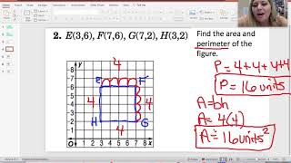 6th grade Polygons on the coordinate plane [upl. by Jelle]