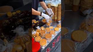 Caramel cookies caramel cookies food streetfood foodshorts dessert delicious [upl. by Nafri]