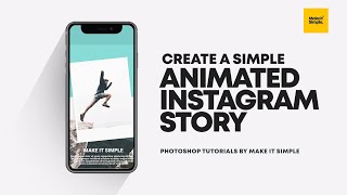 Photoshop tutorial Very Simple Animated Instagram Story [upl. by Bonnette]