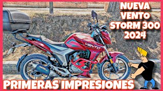 NUEVA VENTO STORM 300 2024 😱 PRIMERAS IMPRESIONES 😱 ¡AHORA YA ES 300 🔥 ¡CONÓCELA 🔥 SLEEK BIKER 😎 [upl. by Nassi]