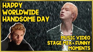 BTS  JIN Epiphany MV  Live Stage Mix  Funny Moments WORLD WIDE HANDSOME DAY REACTION SPECIAL [upl. by Ileyan]