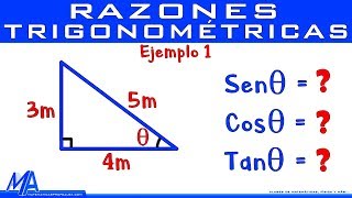 Razones trigonométricas de un ángulo  Ejemplo 1 [upl. by Paulsen]