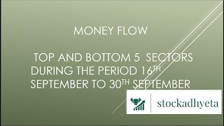 Top and Bottom sectors Money Flow During 16th September 2023 to 30th September 2023 [upl. by Amethist]