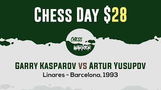 Garry Kasparov vs Artur Yusupov  Linares  Barcelona 1993 [upl. by Plotkin]