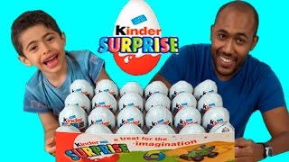 Kinder Surprise Eggs Unboxing Challenge Fail New 2015 Opening Of Toys and Fight After Unwrapping [upl. by Buffo]