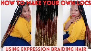 Easy and Affordable Faux Locs Tutorial  DIY Faux Locs With Braiding Hair [upl. by Hoffer]