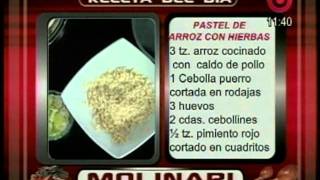 MOLINARI RECETA HIGADO A MI ESTILO Y PASTEL DE ARROZ CON HIERBAS [upl. by Patterman616]