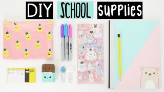 DIY SCHOOL SUPPLIES For Back To School [upl. by Boswall475]