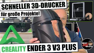 Creality Ender3 V3 Plus im Test Der schnelle 3DDrucker für große Projekte [upl. by Ioyal483]