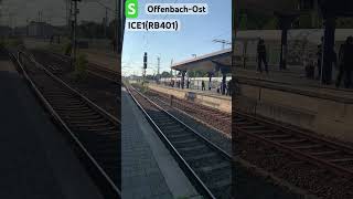 S OffenbachOst Vorbeifahrt RB401ICE1➡️MünchenHauptbahnhof ice1 shorts [upl. by Livesay]