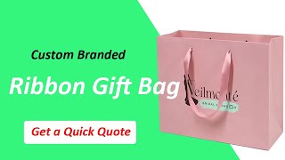 Luxury Custom Branded Paper Gift Bags with Ribbon Handle Sustainable Packaging Solution [upl. by Komarek968]