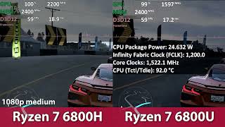 Ryzen 7 6800U vs Ryzen 7 6800H Gaming Comparison DDR54800 [upl. by Kwasi890]