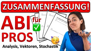 🚀🚀🚀 MEGA ZUSAMMENFASSUNG MATHE ABI 2024  75 ORIGINALE Abitur Aufgaben Analysis Vektoren Stochastik [upl. by Enrol]