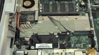 iBook G4 12quot Disassembly Repair  Modem amp Airport Removal [upl. by Eeresed]