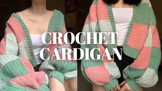 CROCHET PATCHWORK CARDIGAN  Harry Styles cardigan inspired [upl. by Gabbert]