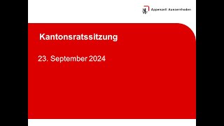 Kantonsratssitzung vom 23 September 2024 [upl. by Liemaj]