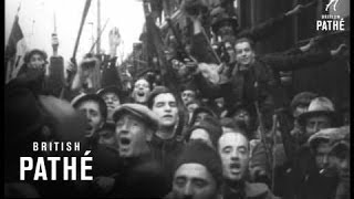 Italian Demonstration  Mussolini In Top Hat March On Rome 1922 [upl. by Tanny]