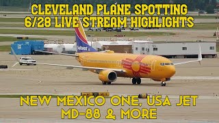 Cleveland Plane Spotting June 28 Live Stream Highlights Special Liveries amp Mad Dogs Live [upl. by Idona]