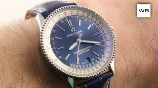 2018 Breitling Navitimer 1 Automatic 38 Calculator Bezel Chronometer A17325211C1P1 Watch Review [upl. by Herrmann]