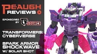 Video Review Transformers Cyberverse  Spark Armor SHOCKWAVE w Solar Shot [upl. by Artemas234]